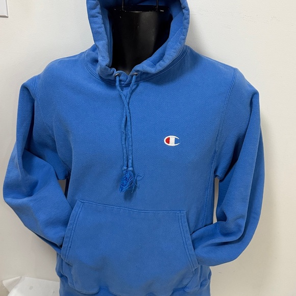 Champion Blue Reverse Weave Hoodie - Picture 3 of 4